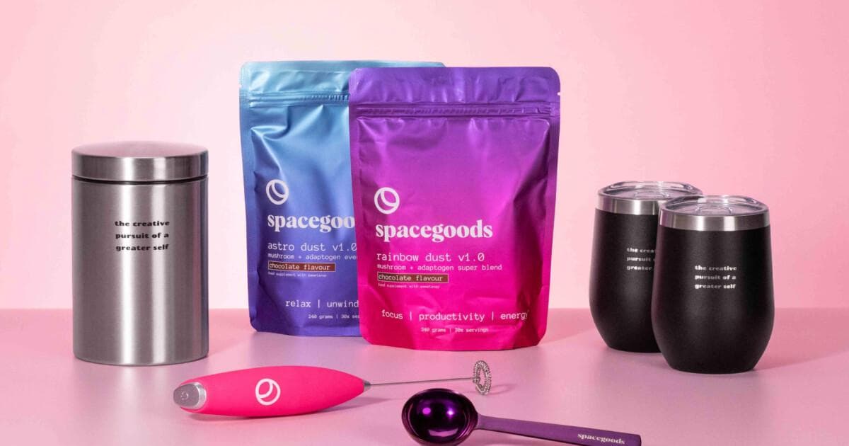 SPACEGOODS Functional Mushroom & Adaptogen Blends for Focus, Energy & Everyday Wellness